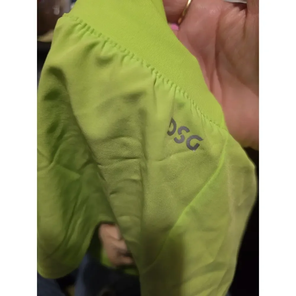 DSG Girls XS Lightweight Knit High Rise Shorts Neon Pear NWT Built in Brief